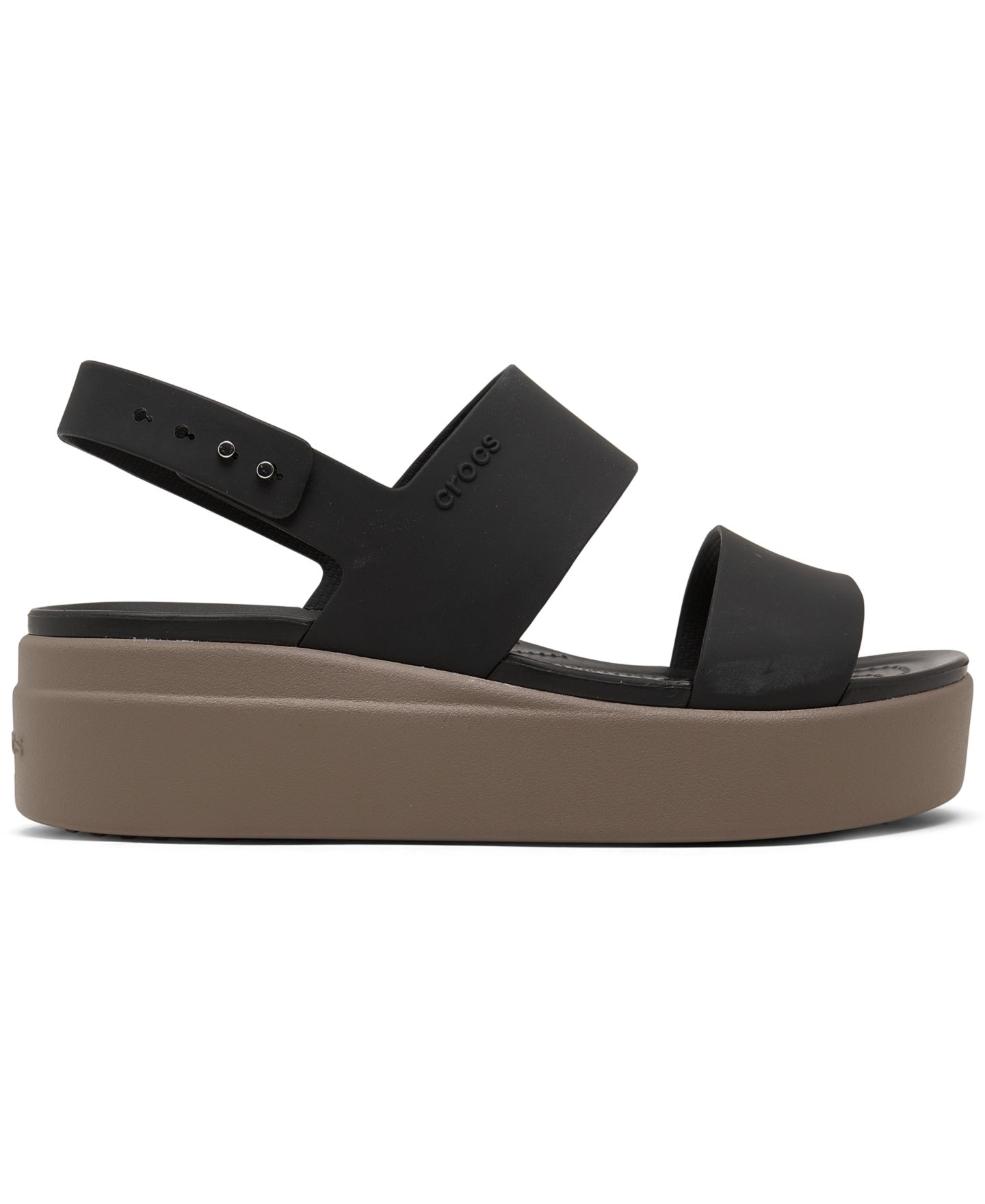 Женские сандалии Crocs Brooklyn Low Wedge, цвет: Чёрный — фото 2