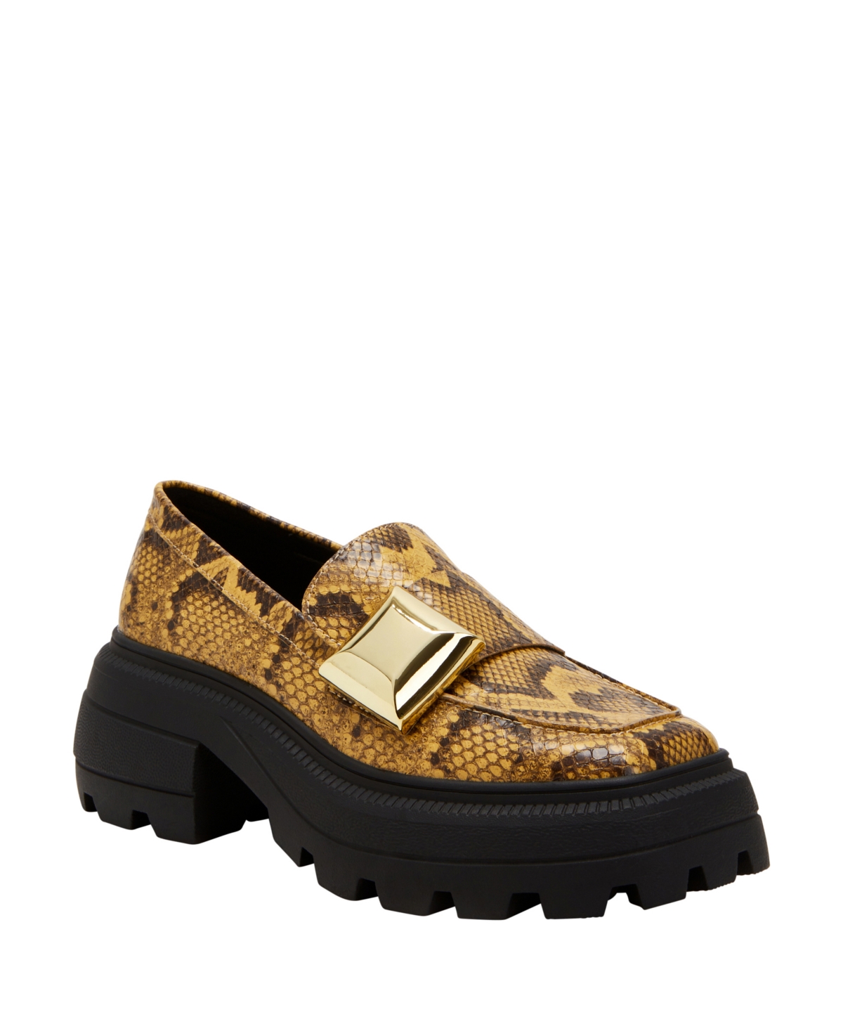 Shop Katy Perry Women's The Geli Combat Loafers In Mustard Multi - Polyurethane And Polyest