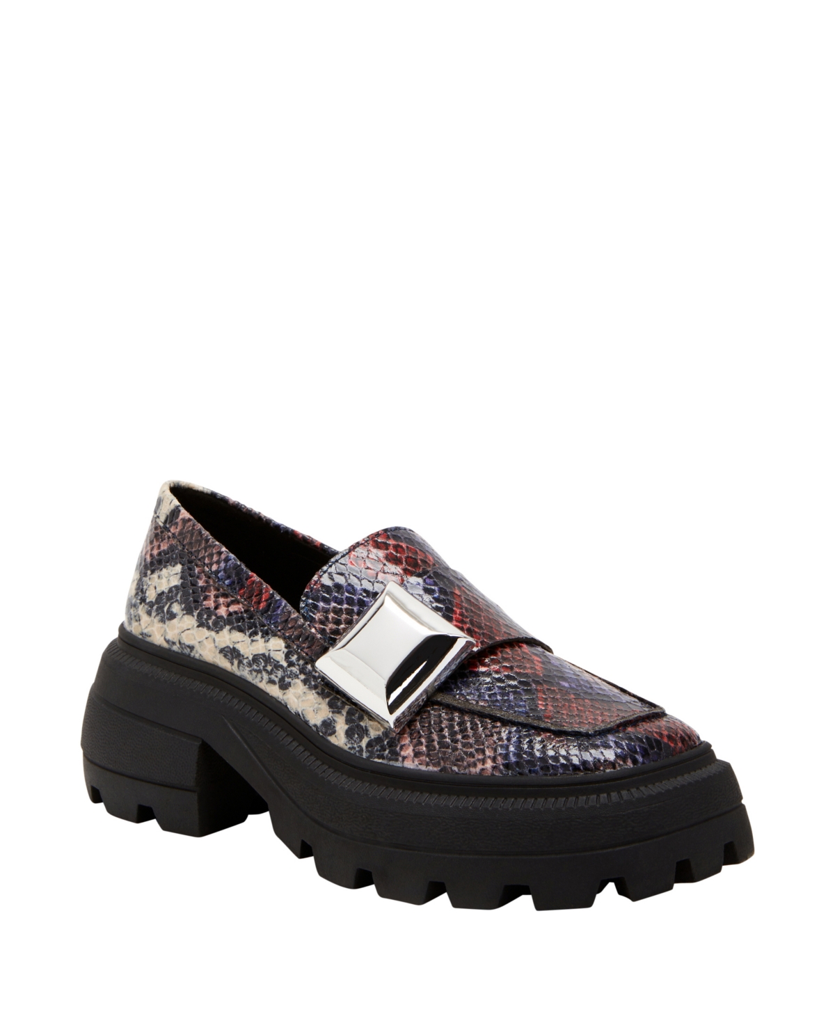 Shop Katy Perry Women's The Geli Combat Loafers In Red Multi - Polyurethane And Polyester