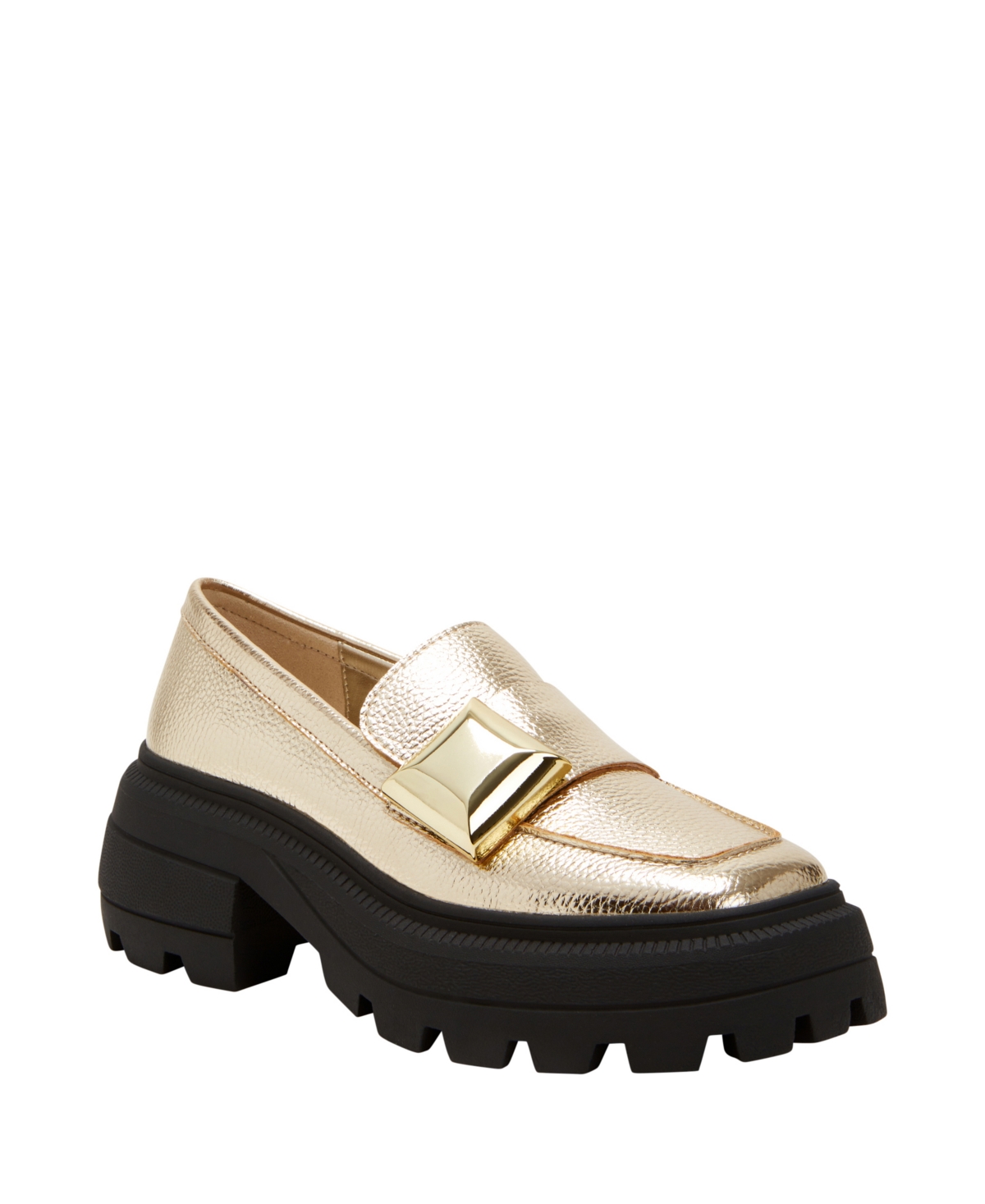 Shop Katy Perry Women's The Geli Combat Loafers In Champagne - Polyurethane And Polyester