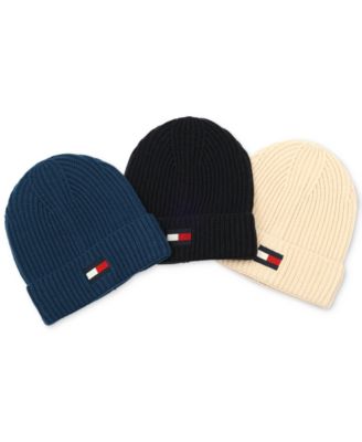 Tommy Hilfiger Men's Fisherman Ribbed-Knit Logo Beanie - Macy's