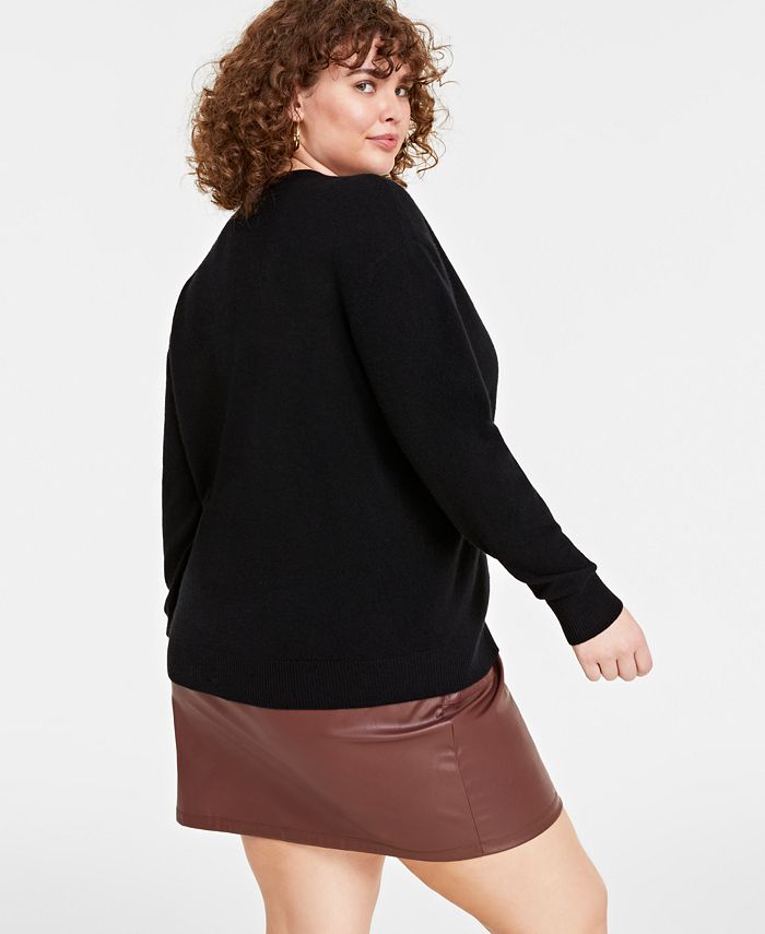 Macys cashmere sweaters plus hot sale size