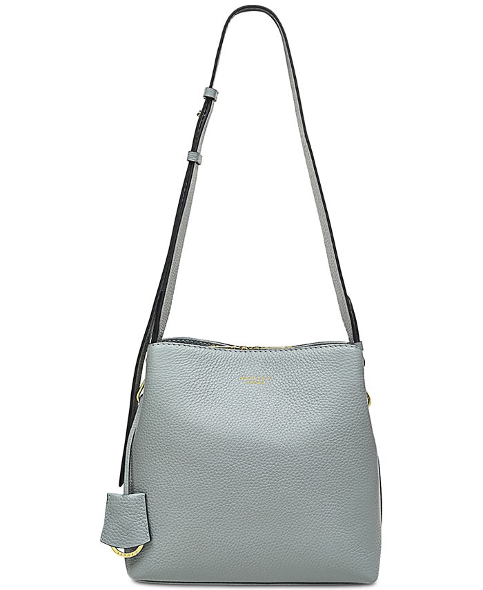 Radley London Pebble Leather Shoulder Bag with Magnetic Closure Dove Gray
