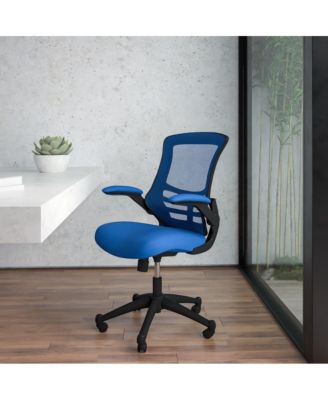 Mid-Back Mesh Swivel Ergonomic Task Office Chair With Flip-Up Arms