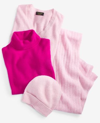 Women's Cashmere Beanie & Scarf, Created for Macy's