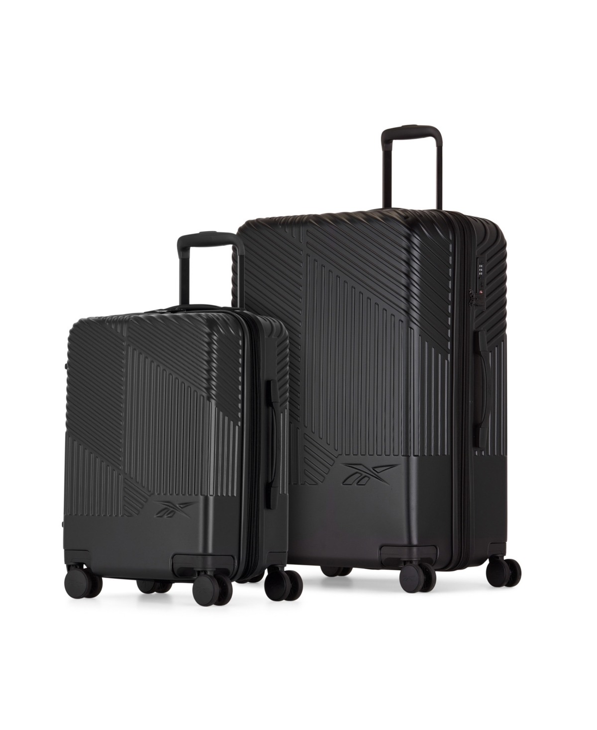 Playmaker 2 Pieces 360-degree Spinner Luggage - Black