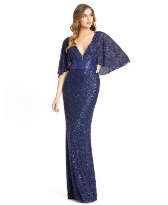 Mac Duggal - Embellished Capelet Gown