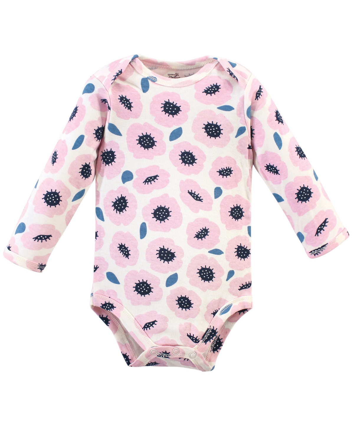 Touched by Nature Baby Girls Baby Organic Cotton Long-Sleeve Bodysuits 5pk,- Blossom