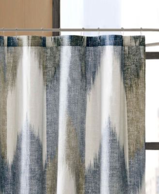 Alpine  Chevron Stripe Cotton Shower Curtain, 72" x  72"