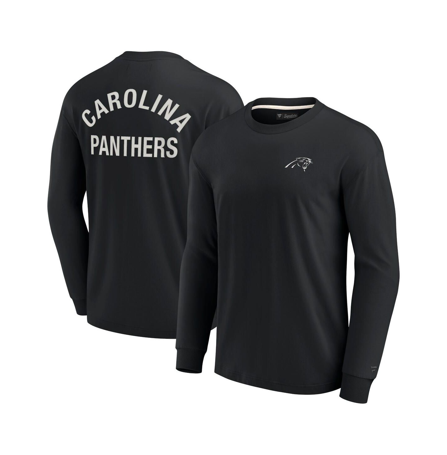 Футболка Fanatics Signature Black Carolina Panthers Super Soft Long Sleeve — фото 4
