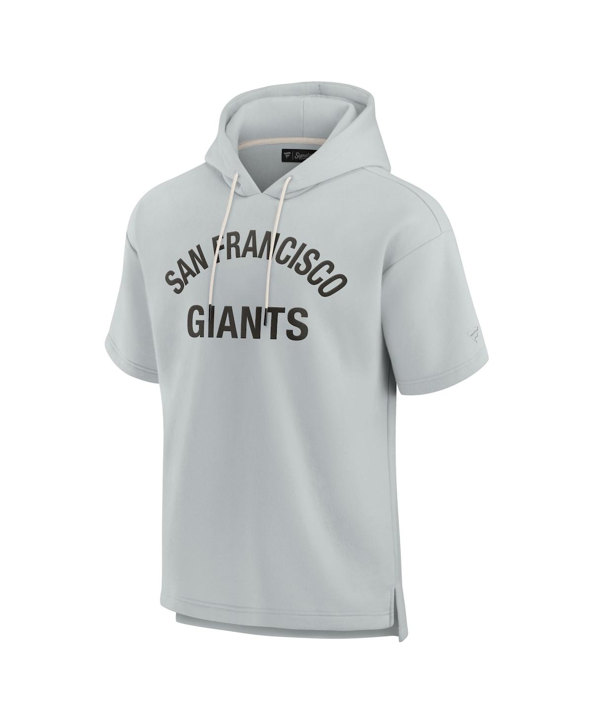 Fanatics Signature Unisex  Gray San Francisco Giants Elements Super Soft Fleece Short Sleeve Pullover In Gray