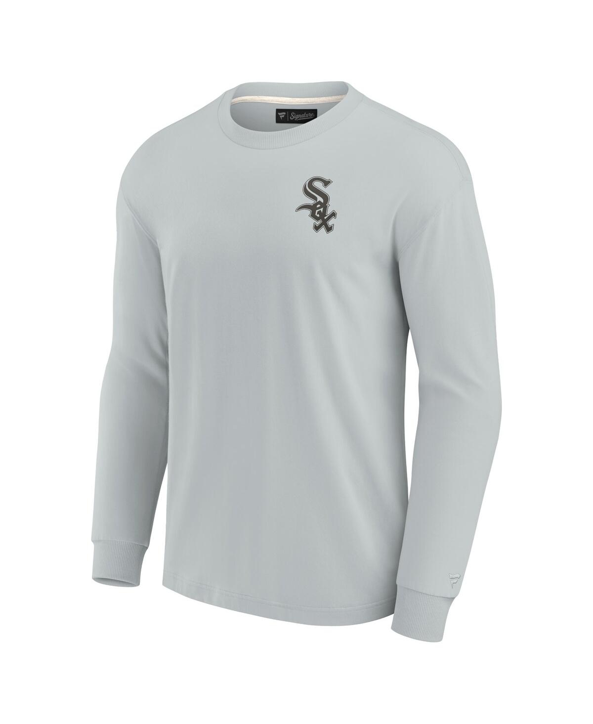 Fanatics Signature Men's And Women's  Gray Chicago White Sox Super Soft Long Sleeve T-shirt In Gray