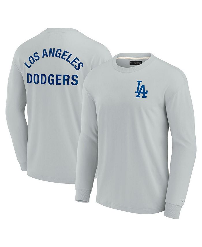 Fanatics Signature Men's and Women's Gray Los Angeles Dodgers Super Soft Long  Sleeve T-shirt - Macy's