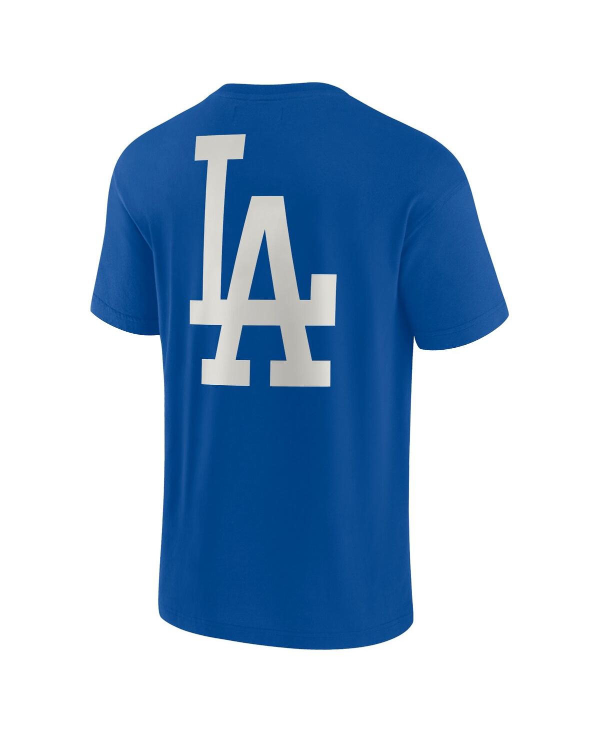 Shop Fanatics Signature Men's And Women's  Royal Los Angeles Dodgers Super Soft Short Sleeve T-shirt
