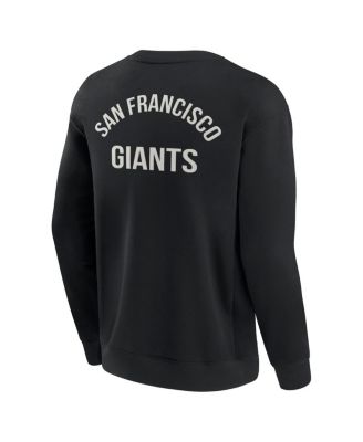 Men's and Women's Black San Francisco Giants Super Soft Pullover Crew Sweatshirt