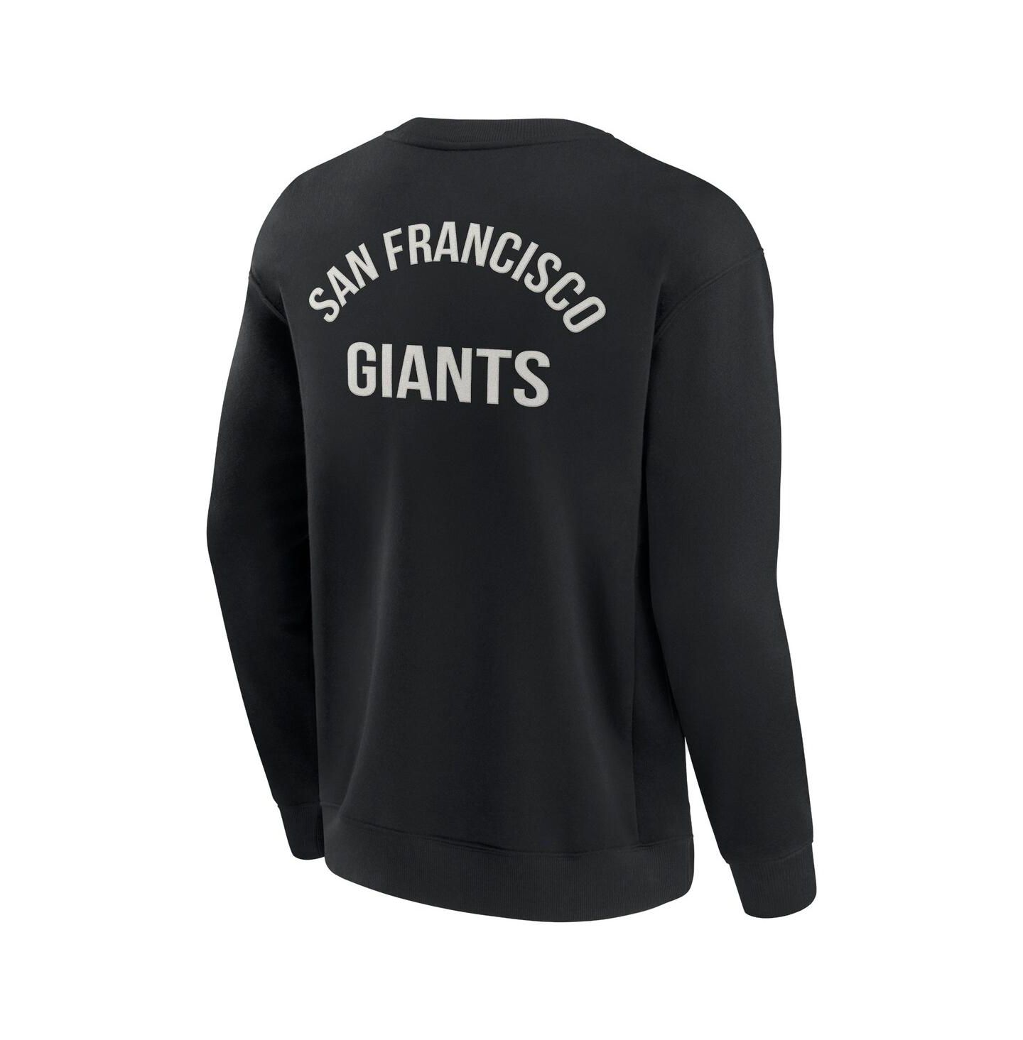 Толстовка Fanatics Signature Black San Francisco Giants Super Soft Pullover Crew — фото 2