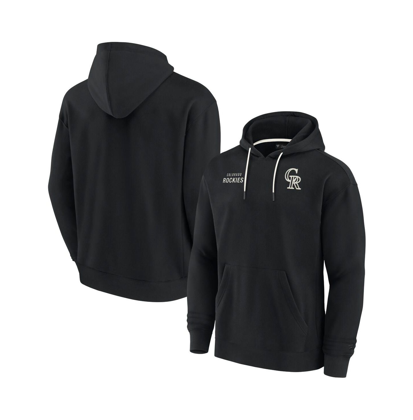Худи Fanatics Signature Black Colorado Rockies Super Soft Fleece Pullover — фото 2