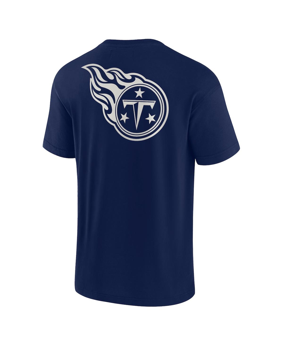 Shop Fanatics Signature Men's And Women's  Navy Tennessee Titans Super Soft Short Sleeve T-shirt