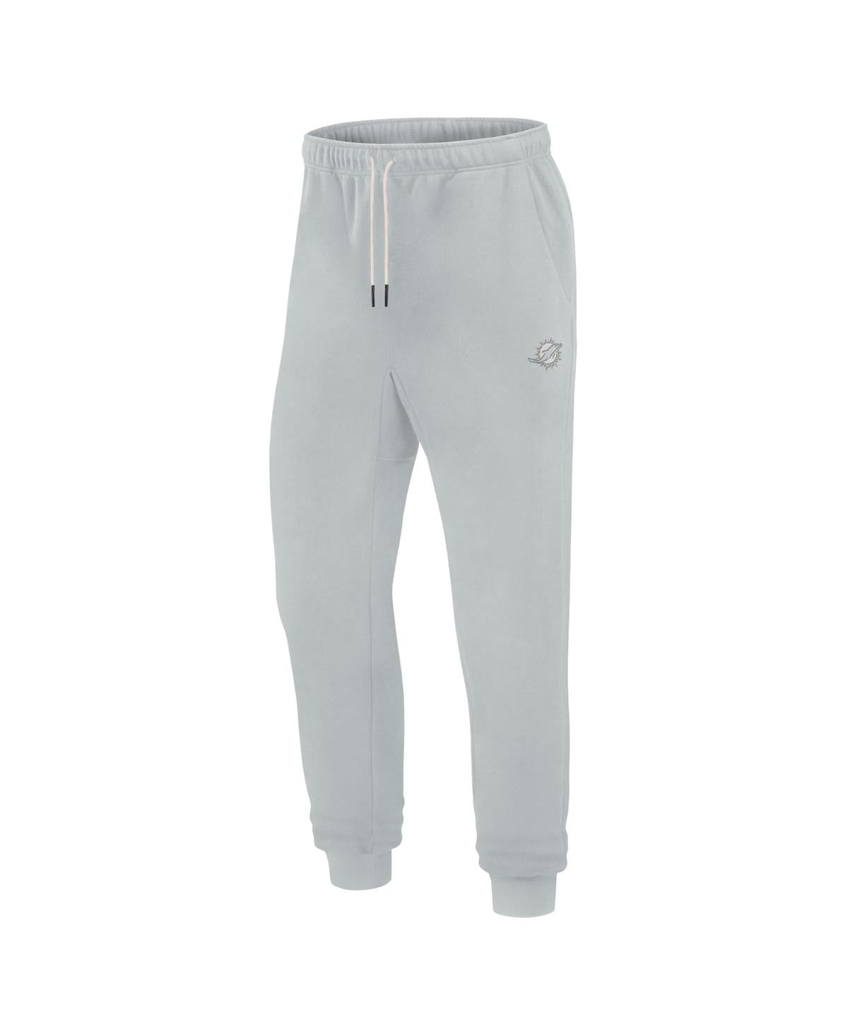 Shop Fanatics Signature Men's And Women's  Gray Miami Dolphins Super Soft Fleece Jogger