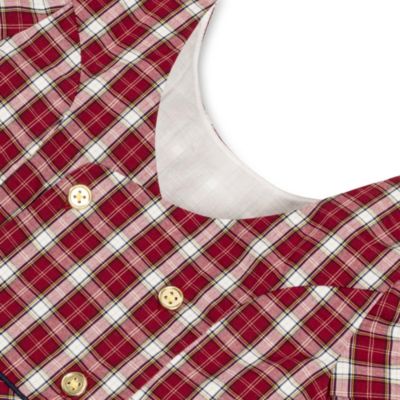 Toddler Girls Short Sleeve Button Back Schoolgirl Dress