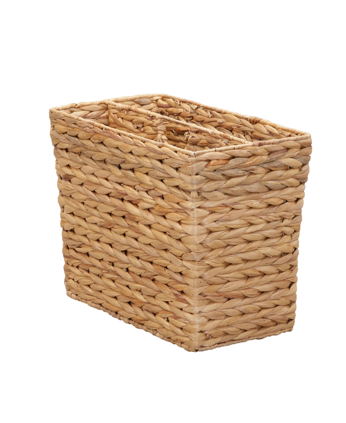 Household Essentials Side To Side Hyacinth Magazine Basket In Natural
