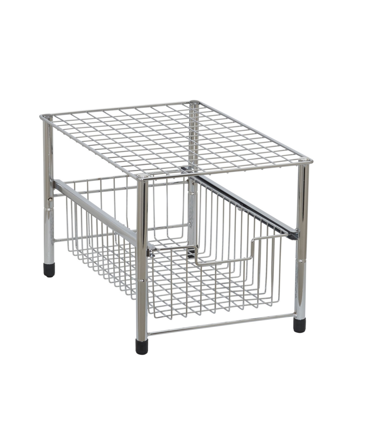 Household Essentials Single Pull Out Basket In Silver