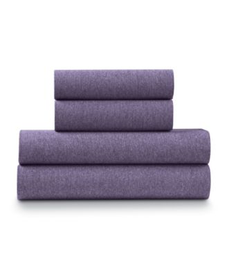 Soft Heather Jersey Knit 4-Pc. Sheet Set, King