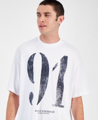 A|X Armani Exchange Men's 91 Stencil Logo Graphic T-Shirt - Macy's