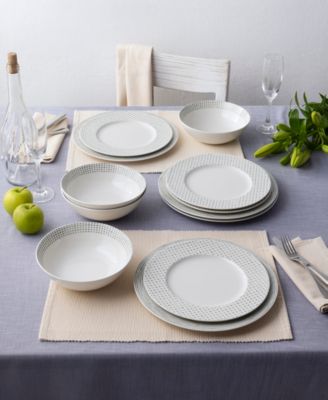 Hammock  Rim 12-Piece Dinnerware Set, Service for 4