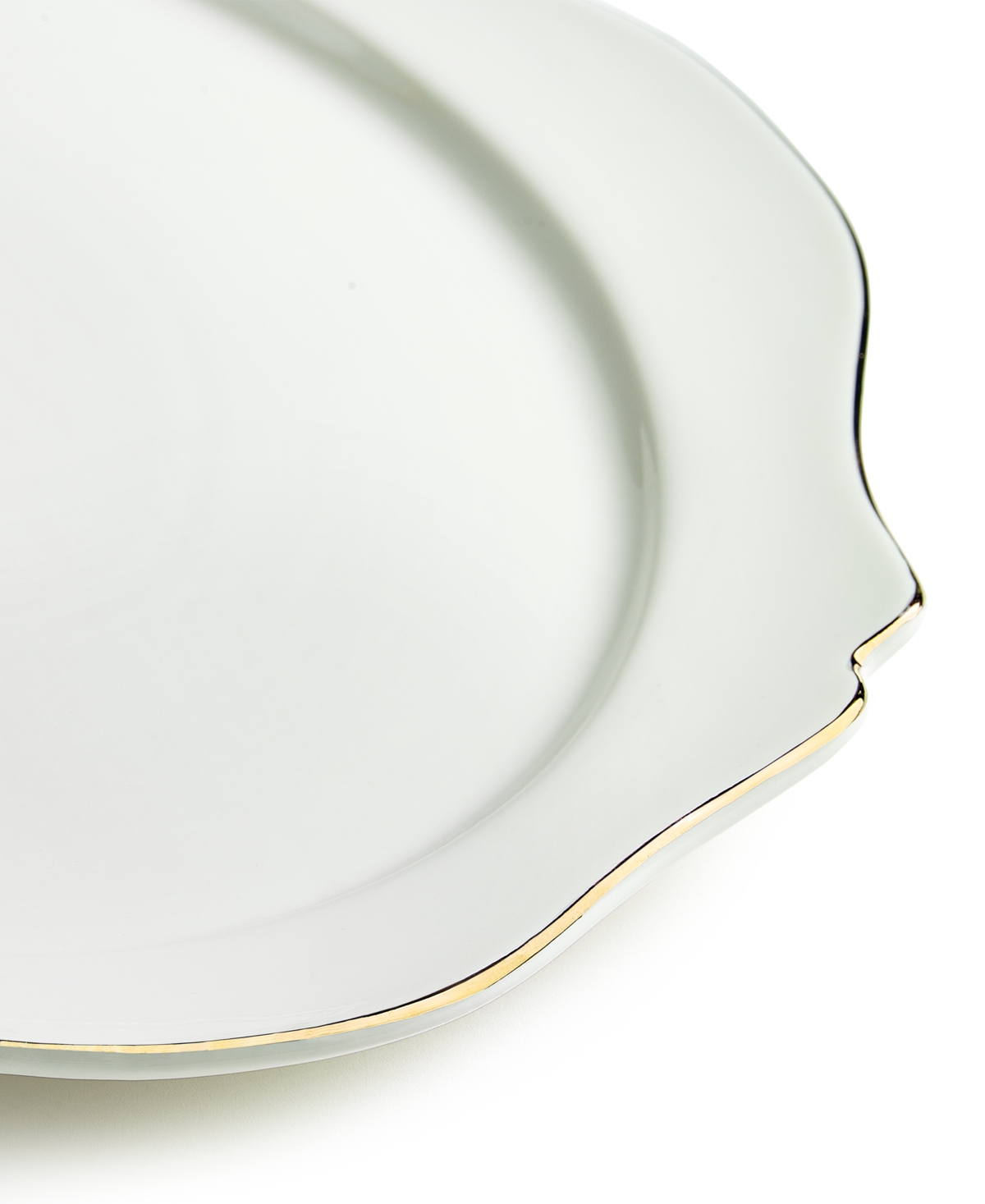 Charter Club Gilded Platter, Created For Macy's In White