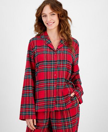 Macys Family Plus PJs Womens Brinkley Plaid Flannel Pajama Set Size XXL for  sale online