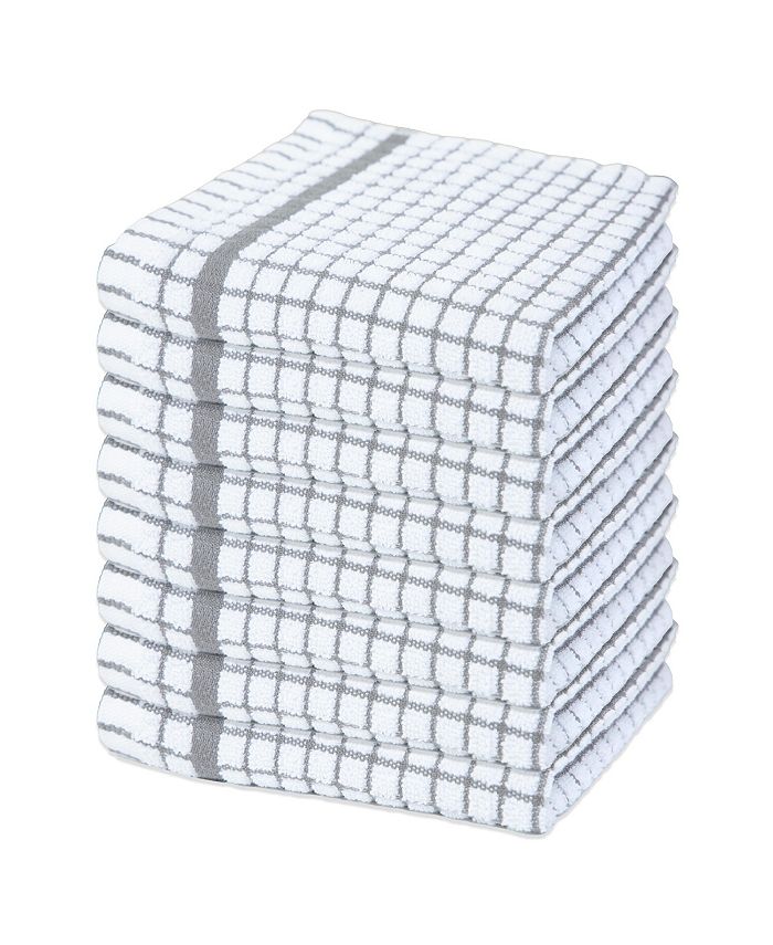 T-Fal Cool Coordinating Flat Waffle Weave Cotton Dish Cloth Set of 8