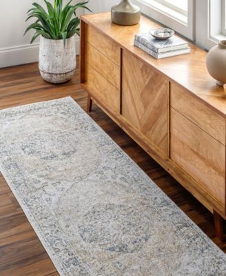 Lillian Machine Washable LLL2309 2'7" x 7'3" Runner Area Rug