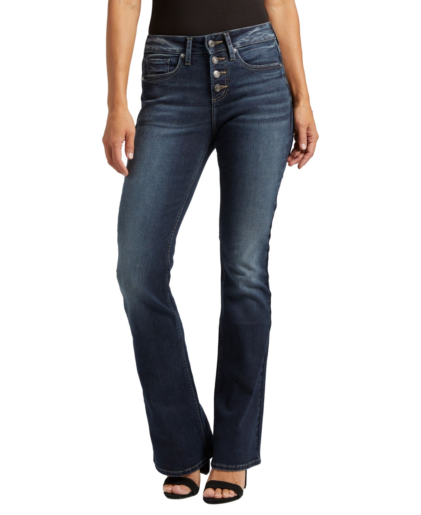 Женские джинсы Silver Jeans Co. Suki Mid Rise Bootcut, цвет: Индиго — фото 1