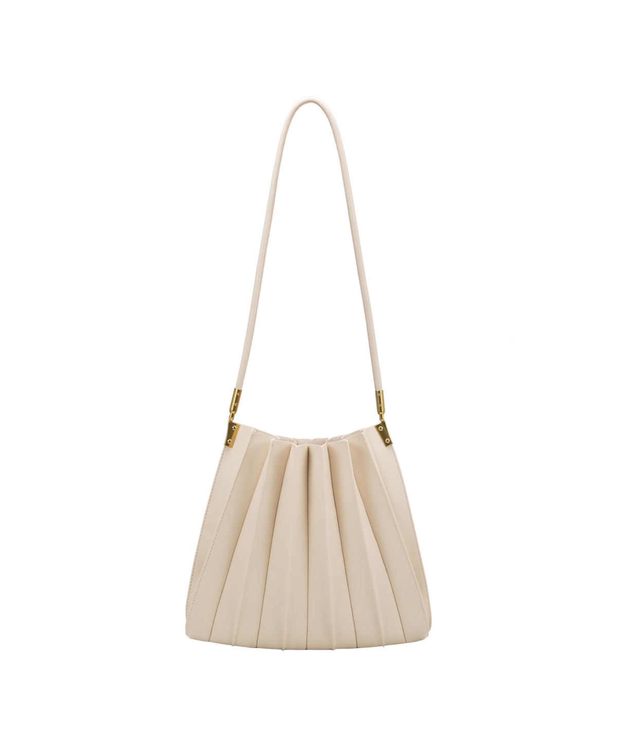 Shop Melie Bianco Carrie Medium Faux Leather Shoulder Bag Set, 2 Pieces In Ivory