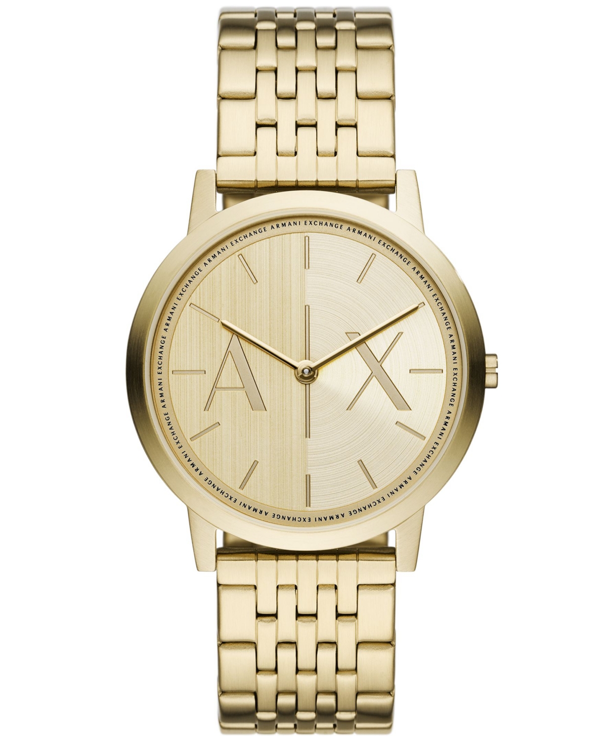 A X Armani Exchange Men's Quartz Two Hand Gold-tone Stainless Steel Watch 40mm