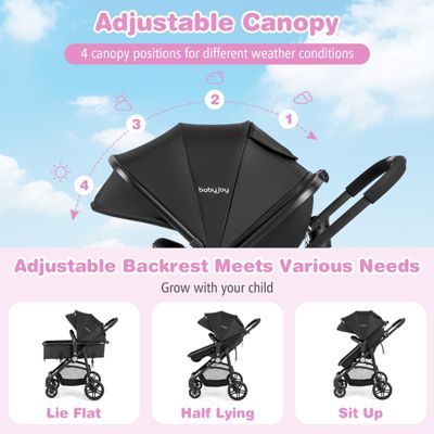 Baby 2 In 1 Foldable Stroller Travel Newborn