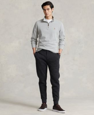 Men's Estate-Rib Cotton Quarter-Zip Pullover