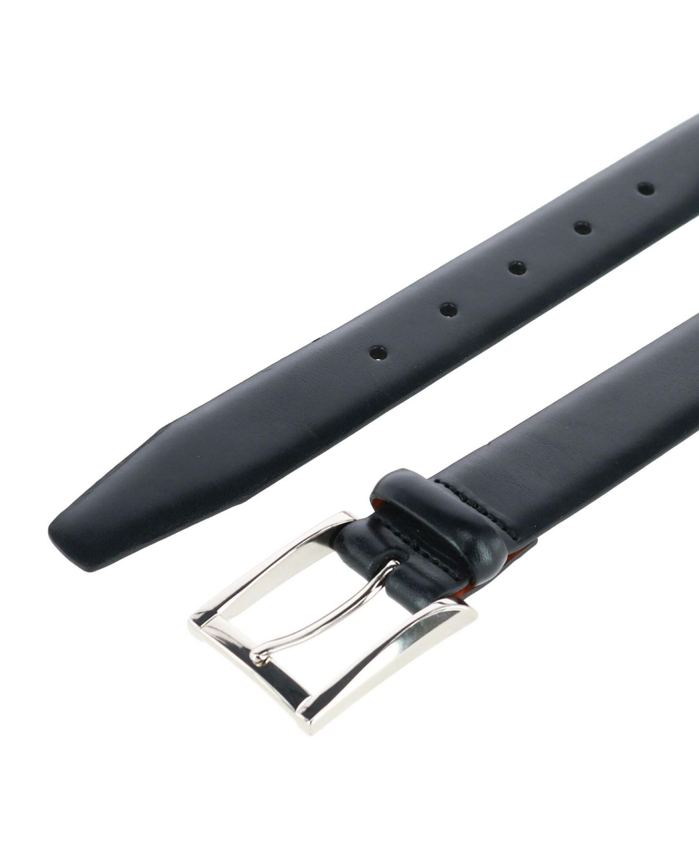 Мужской ремень TRAFALGAR Broderick 32mm Leather Dress Belt - Full Grain Leather, Classic Square Buckle, цвет: Чёрный — фото 2
