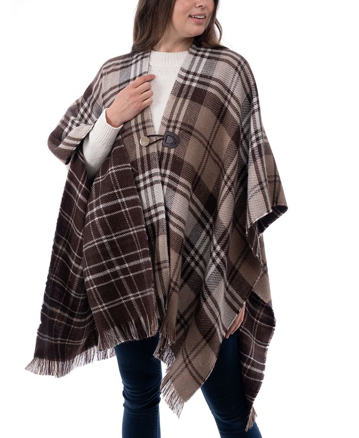 Style Co Women s Reversible Plaid Wrap Topper Created for