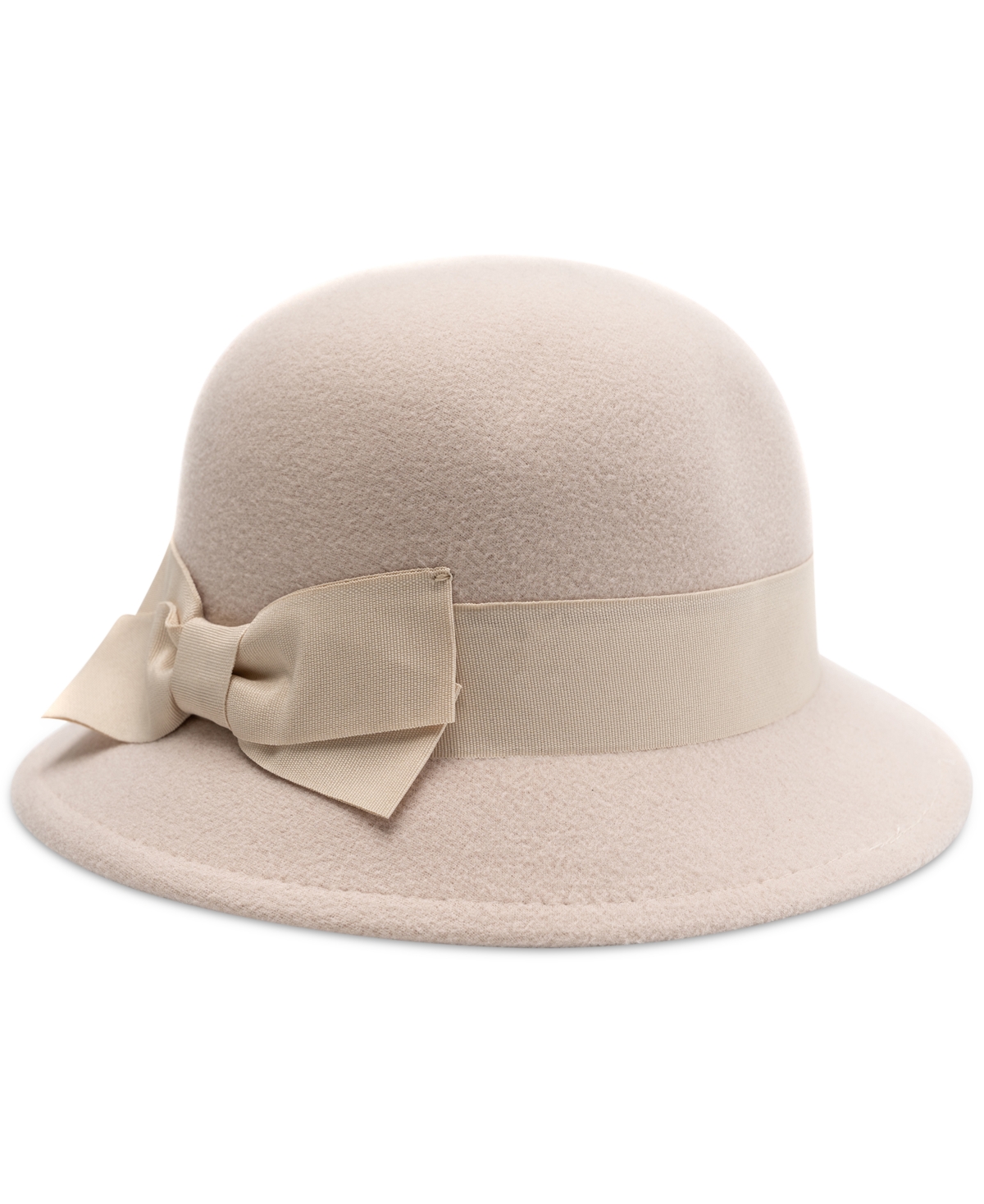 Women's Felt Bow Cloche Hat, Created for Macy's - Taupe