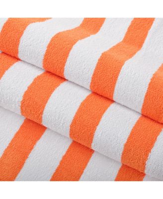 Cali Cabana Striped Soft Cotton 4 Pack Beach Towels, 30x60 in