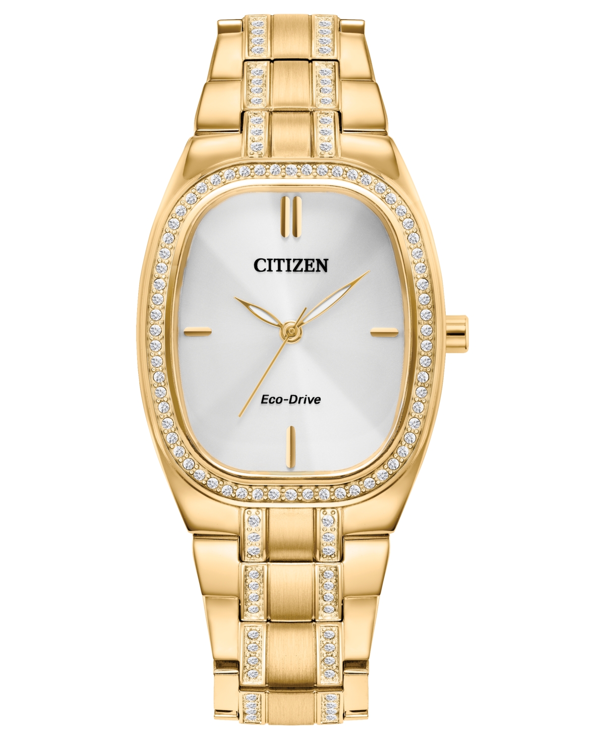 Citizen Eco-drive Women's Crystal Gold-tone Stainless Steel Bracelet Watch 28mm, Created For Macy's
