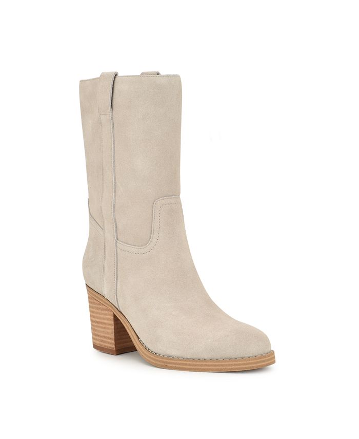 Nine West Women's Hess Almond Toe Block Heel Dress Boots - Macy's