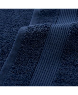 Host and Home Washcloths (12 Pack), Solid Color Options, 13x13 in, Double Stitched Edges, 600 GSM, Soft Ringspun Cotton, Stylish Striped Dobby Border