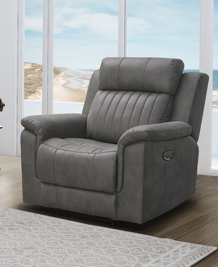 Abbyson Living Gabrielle Fabric Power Recliner with Power Headrest Macy's