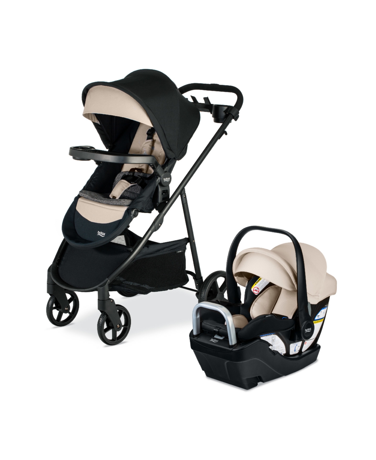 Britax Willow Brook S+ Travel System In Sand Onyx