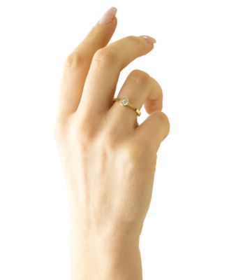 Diamond Miracle-Plate Textured Ring (1/10 ct. t.w.) in Gold Vermeil, Created for Macy's