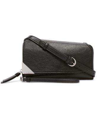 Calvin Klein - Basalt Faux Leather Crossbody Wristlet