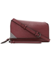 Calvin Klein Basalt Asymmetric Convertible Wallet Crossbody - Deep Rouge